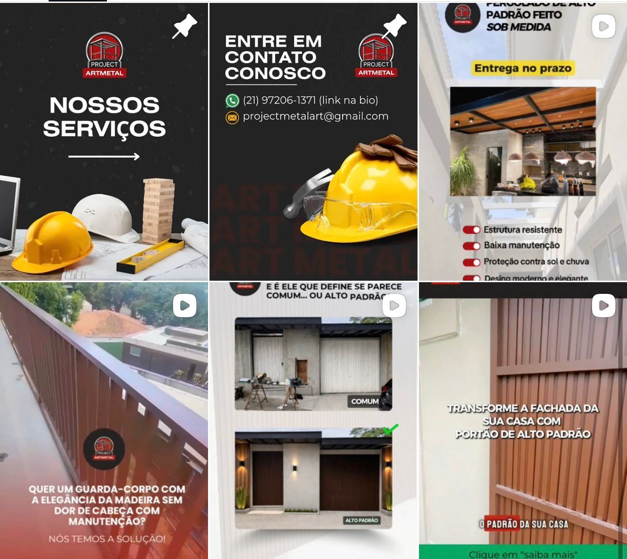 Posts de Instagram da Project Artmetal